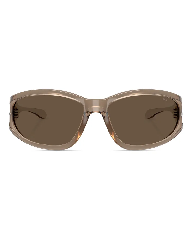 Diesel Sonnenbrille aus acetat mit rechteckigen gläsern - Sonnenbrille - Unisex - Braun Braun
