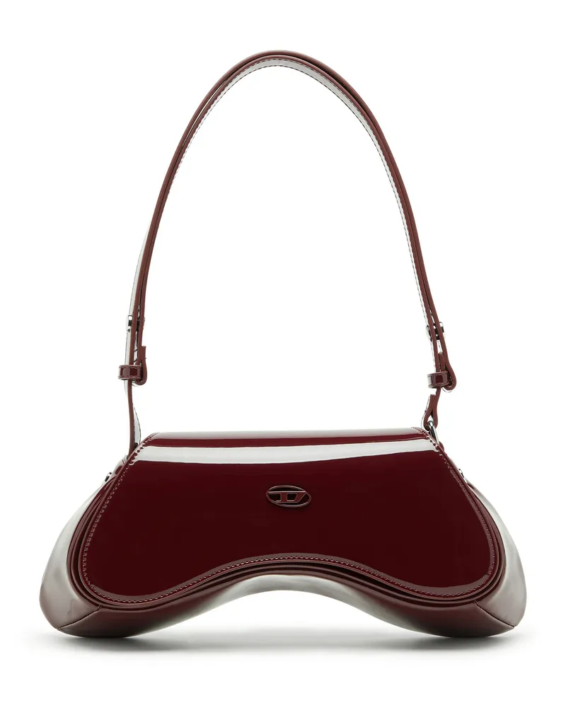 Diesel Play-Glänzende Crossbody-Tasche - Schultertaschen - Damen - Rot Rot