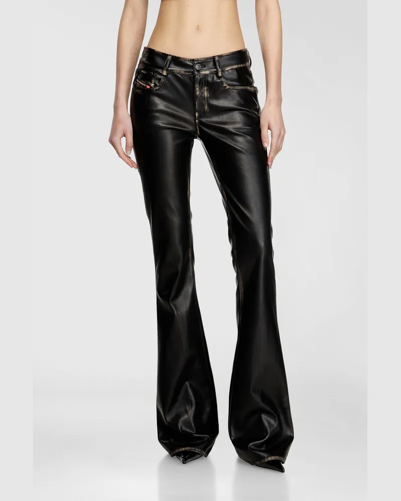 Diesel Five-Pocket-Hose aus Kunstleder - Hosen - Damen - Schwarz Schwarz