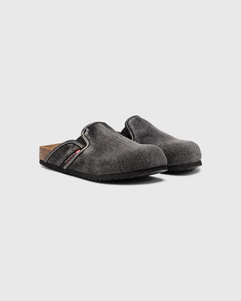 Diesel D-Woodstock-Mules aus Denim - Mokassins und Mules - Herren - Schwarz Schwarz
