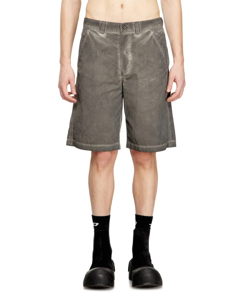 Diesel Shorts aus Nylon-Baumwolle mit Pigmentfärbung - Kurze Hosen - Herren - Grau Grau