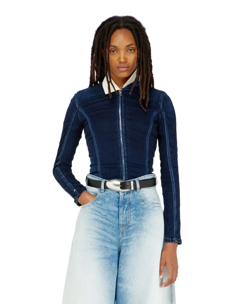 Diesel Cropped jacket aus JoggJeans - Oberteile - Damen - Blau Blau