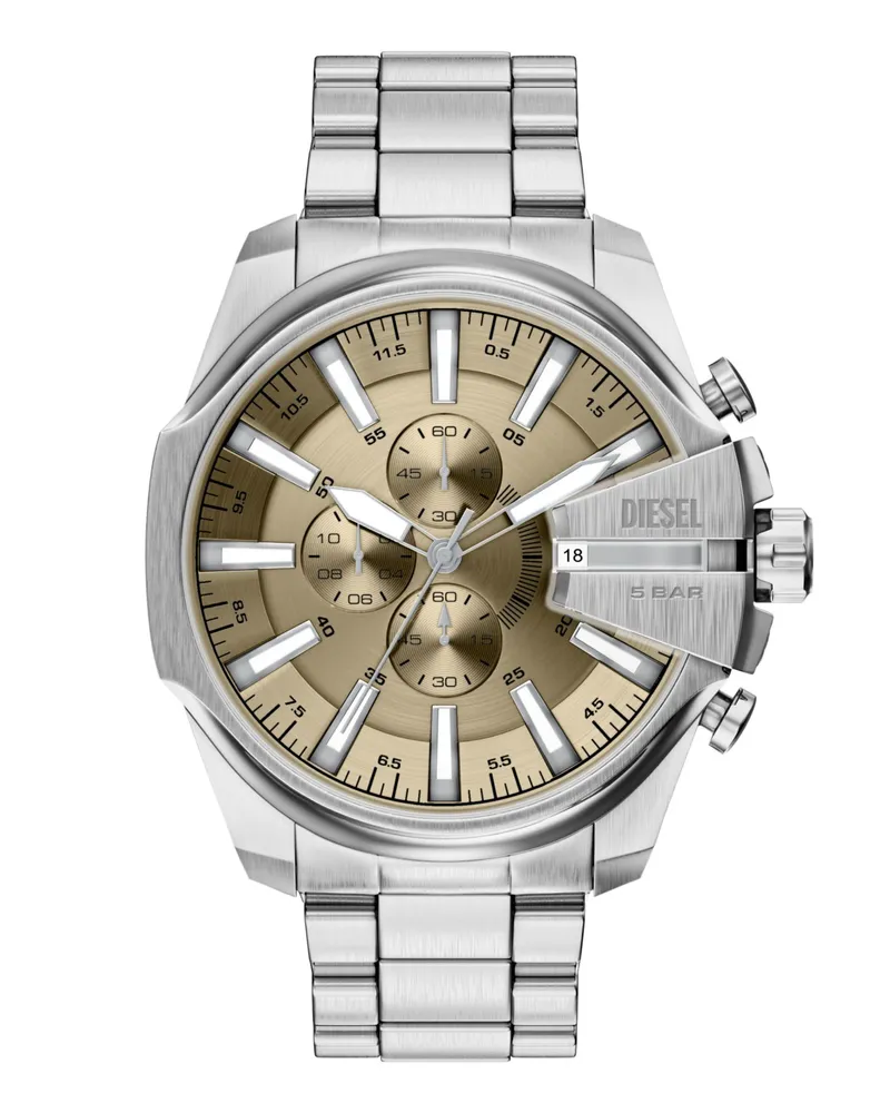 Diesel Mega Chief Slim Edelstahl-Uhr - Uhren - Herren - Silber Silber