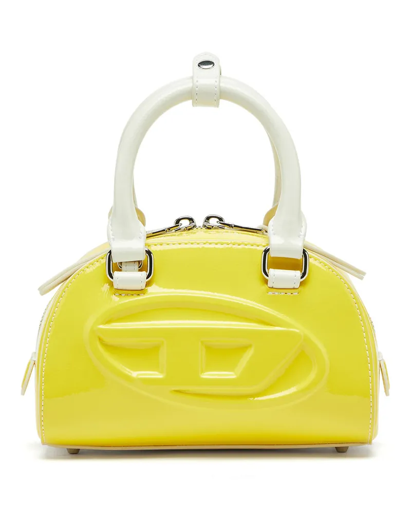 Diesel 1DR Dome-Kleine-Bowlingtasche mit Naplak-Effekt - Schultertaschen - Damen - Gelb Gelb