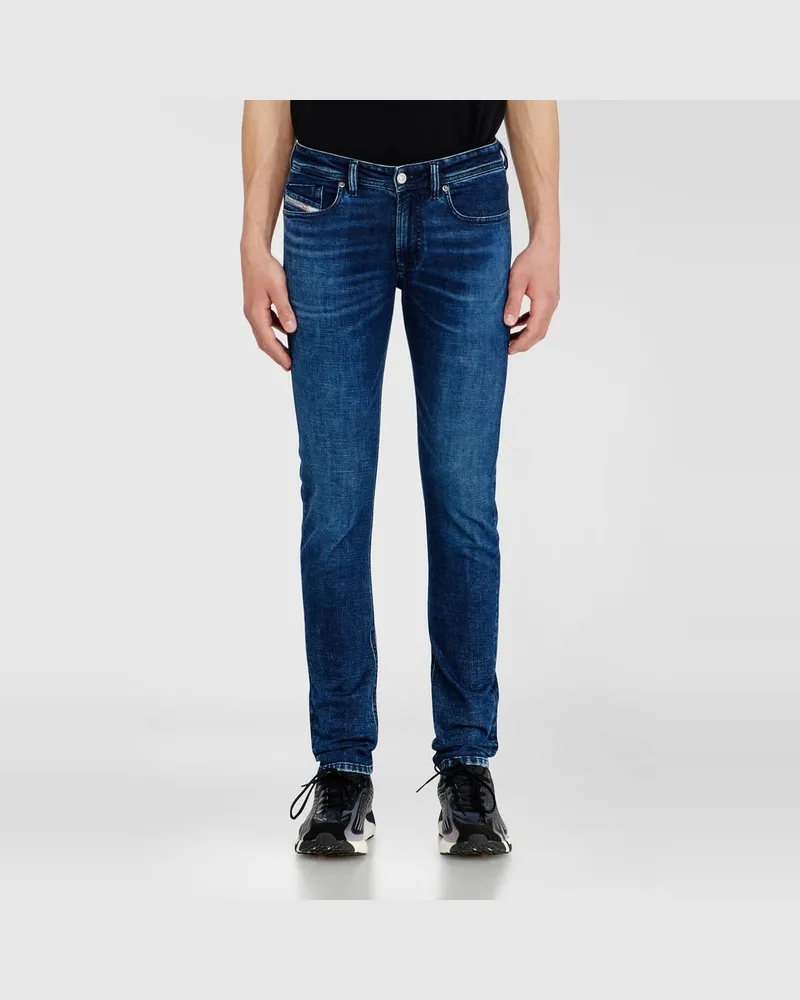 Diesel Skinny Jeans Low Waist 1979 Sleenker, Dunkelblau, Reißverschluss Blau