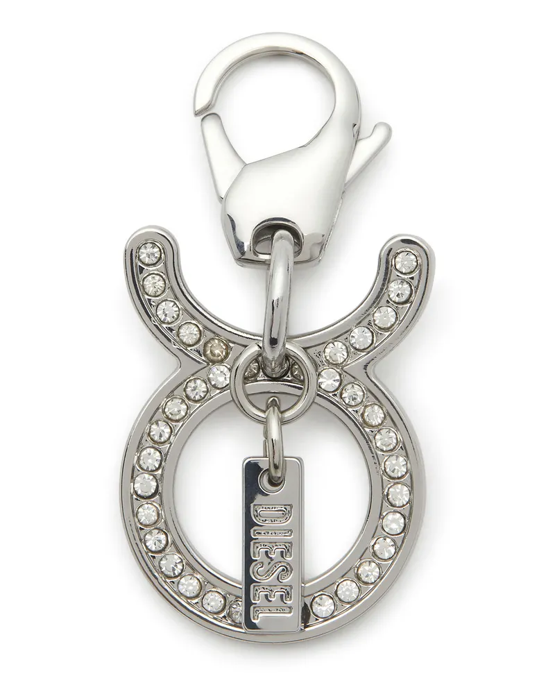 Diesel Metallischer Stier-Anhänger mit Strasssteinen - Charms und Schlüsselanhänger - Unisex - Silber Silber