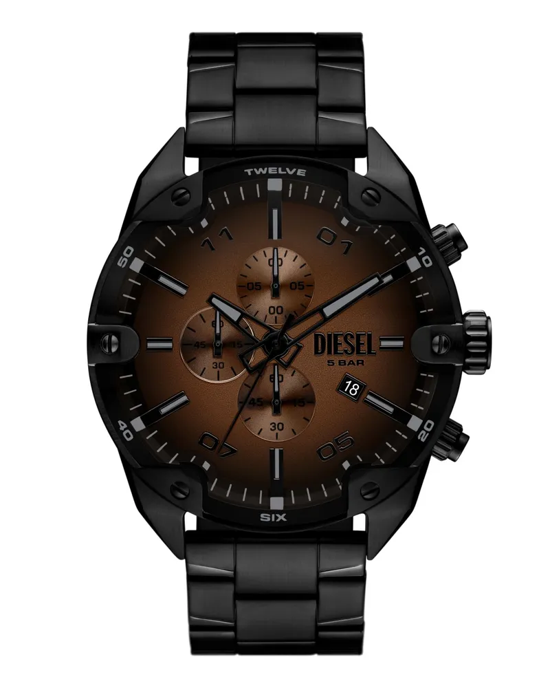 Diesel Spiked Armbanduhr schwarzem Edelstahl - Uhren - Herren - Schwarz Schwarz