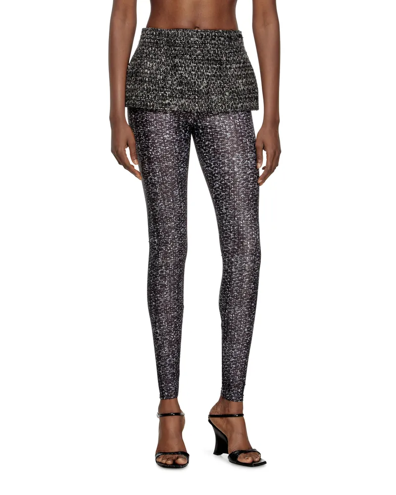 Diesel Bouclé-Rock mit Leggings - Hosen - Damen - Schwarz Schwarz