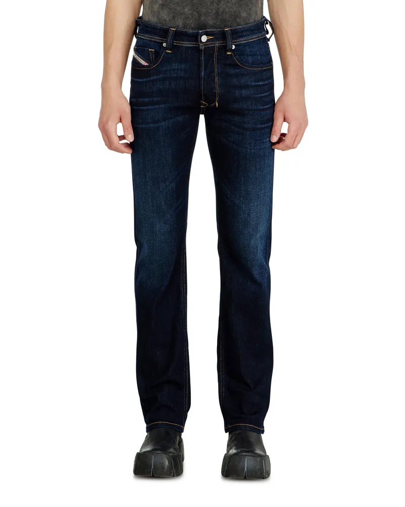 Diesel Regular Jeans Low Waist 1985 Larkee, Dunkelblau, Knopfverschluss Blau