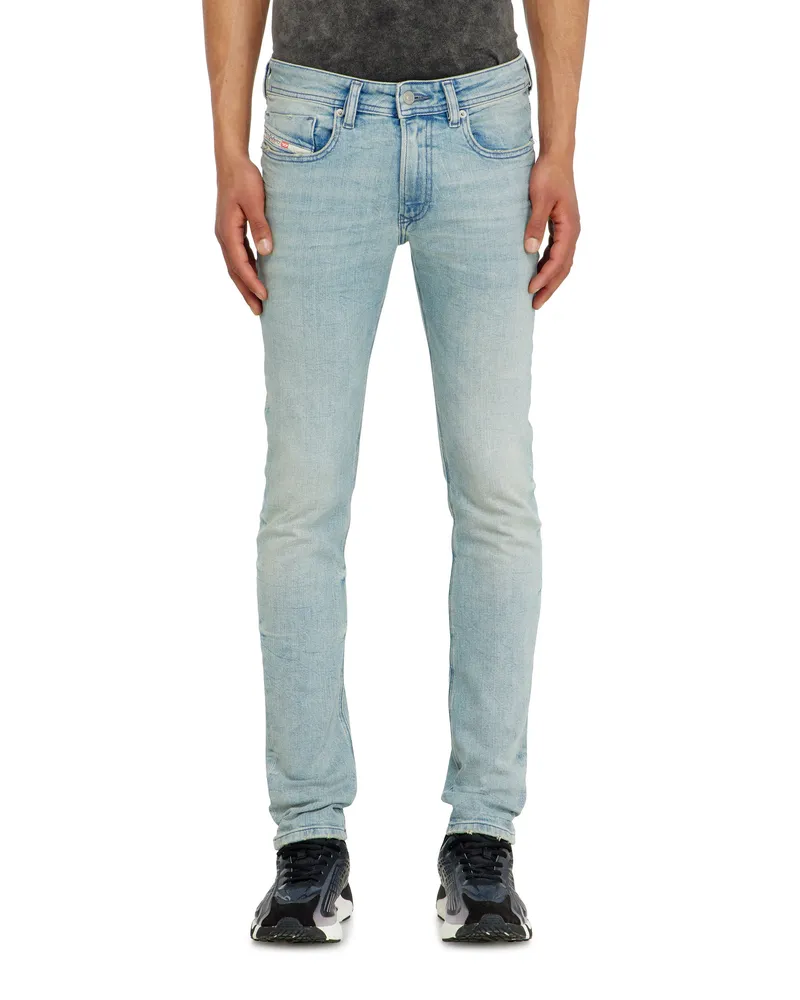 Diesel Skinny Jeans Low Waist 1979 Sleenker, Hellblau, Reißverschluss Blau