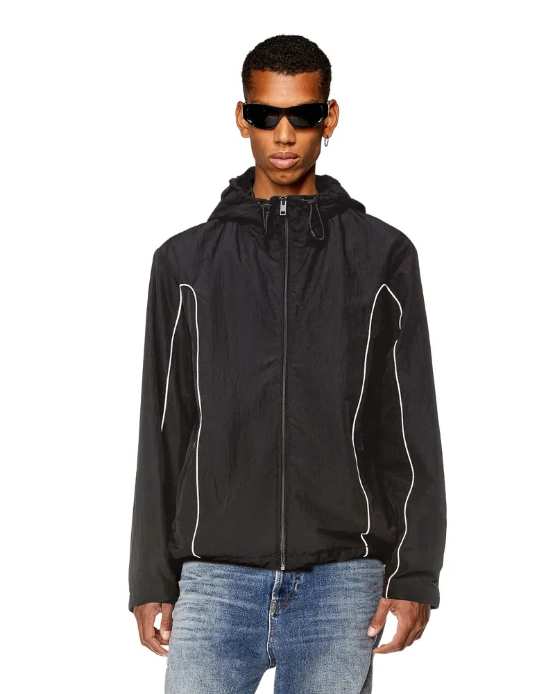 Diesel Windjacke mit Kontrastpaspelierung - Jacken - Herren - Schwarz Schwarz