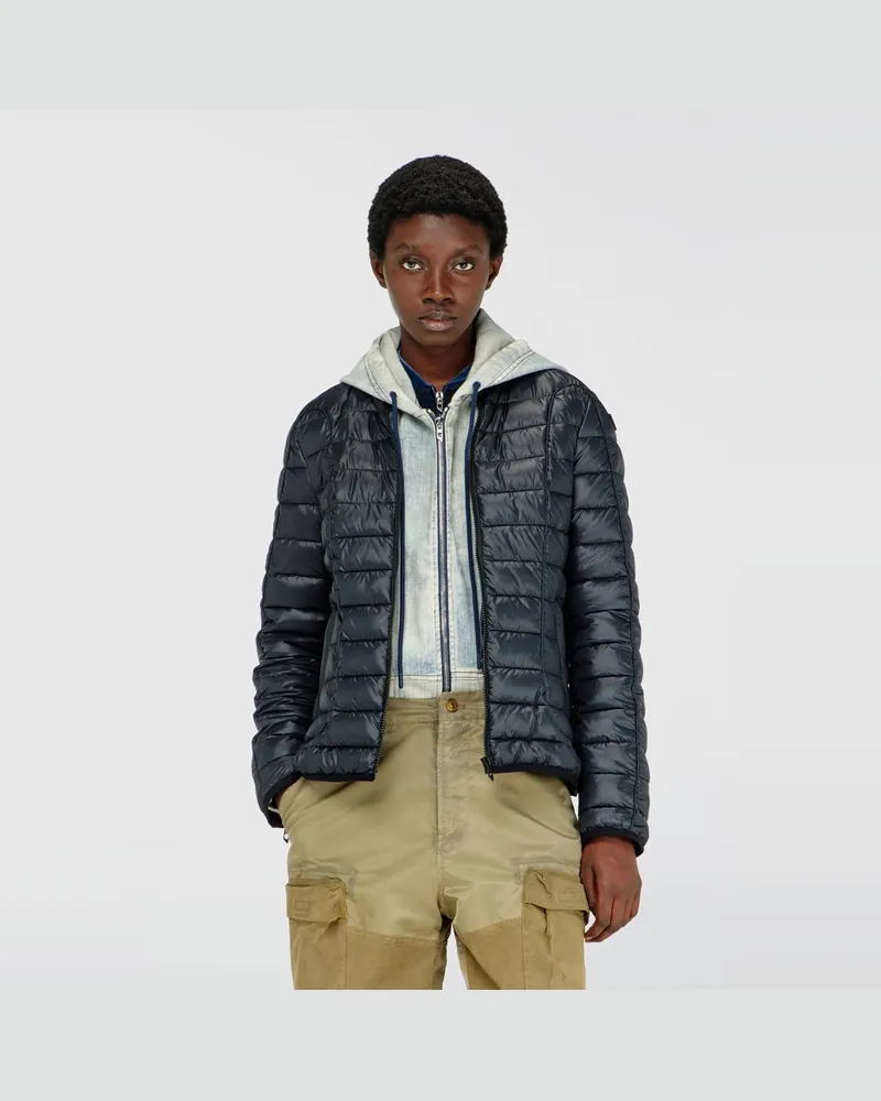 Diesel Steppjacke mit Biker-Details - Winterjacken - Damen - Schwarz Schwarz