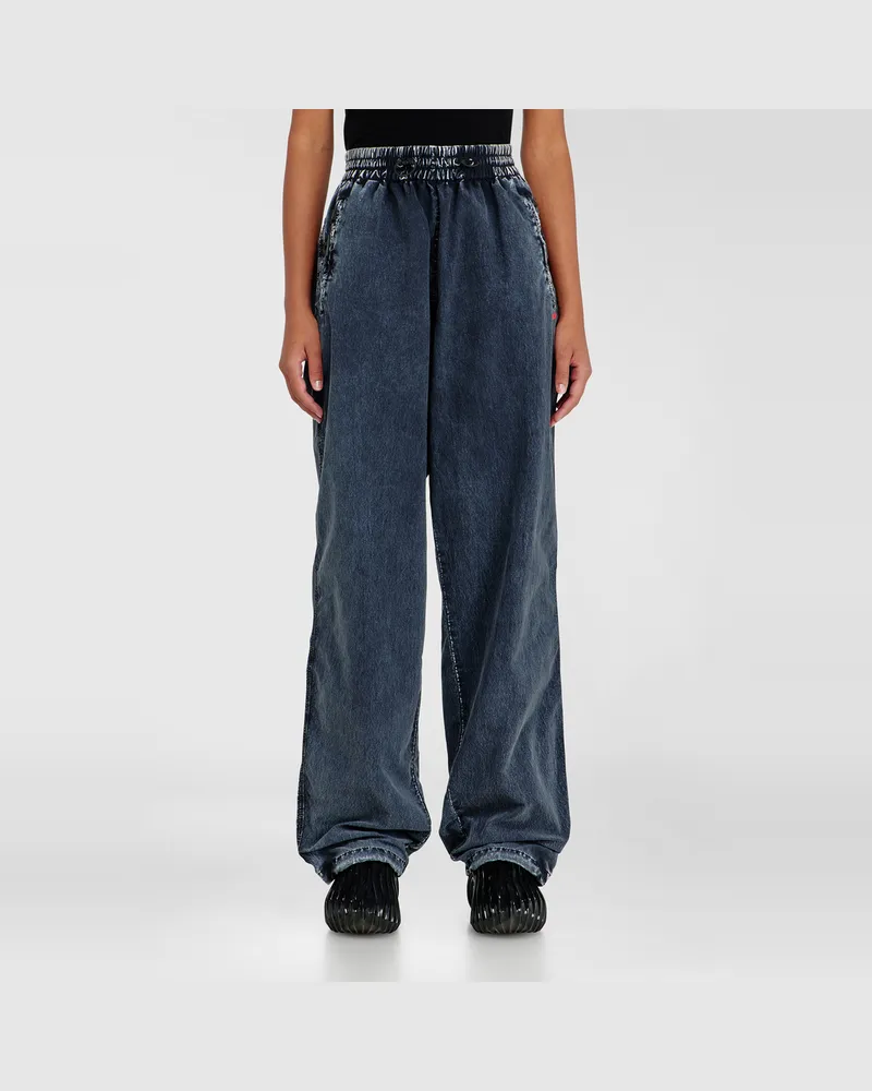 Diesel Acid-wash Trackpants aus Nylon-Taslan - Hosen - Damen - Blau Blau