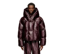 Pufferjacke mit Kapuze in Burgunderrot - Winterjacken - Herren - Rot