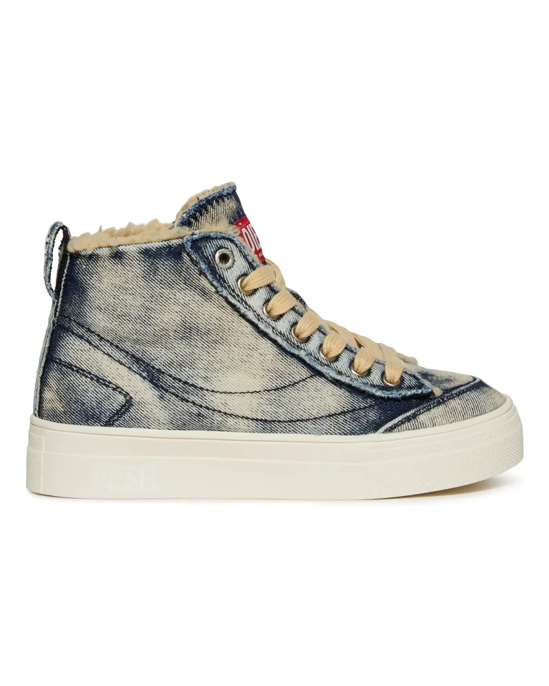 Diesel S-VANEELA MC Sneaker aus Baumwolle mit Logo - Schuhe - Unisex - Blau Blau