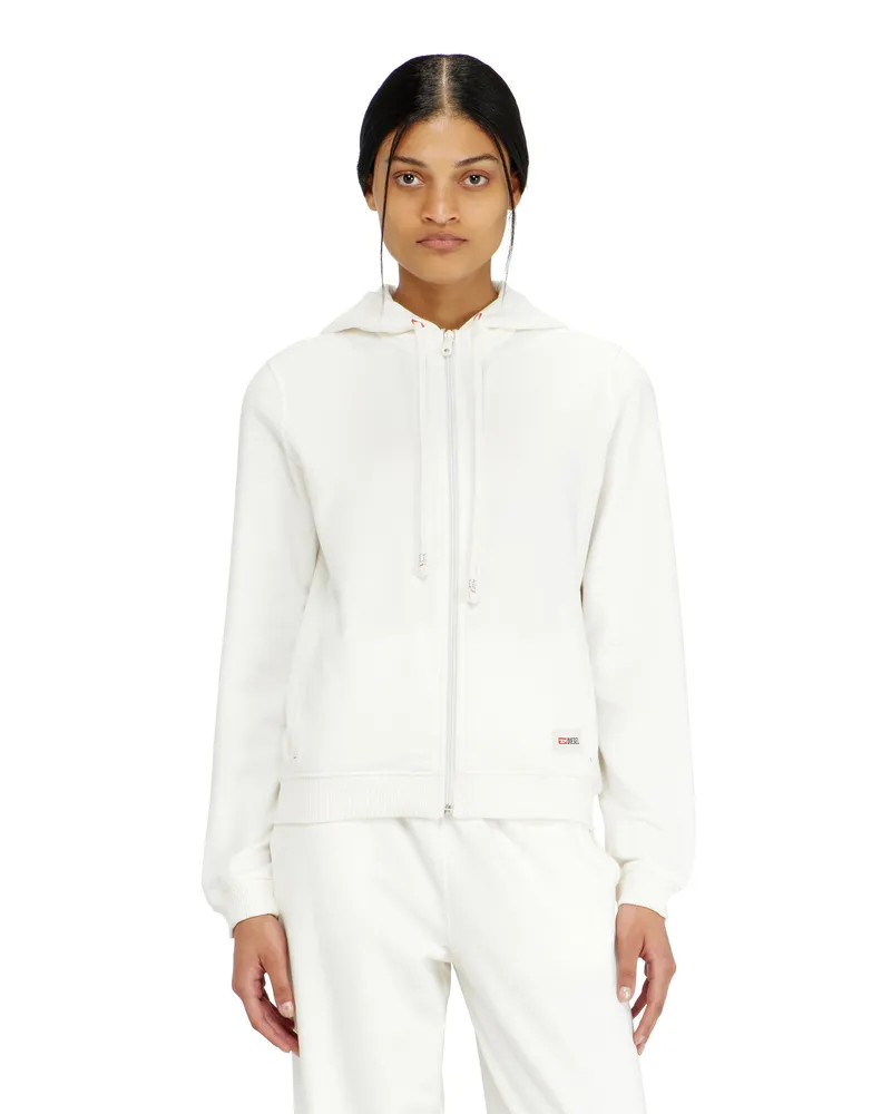 Diesel Kapuzenpullover aus aufgerauter Baumwollmischung - Oberteile - Damen - Weiss Weiss