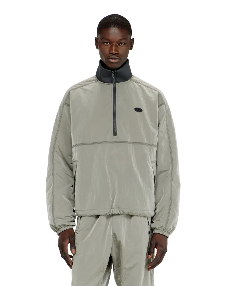 Diesel Nylonjacke mit Crinkle-Effekt - Jacken - Herren - Grau Grau
