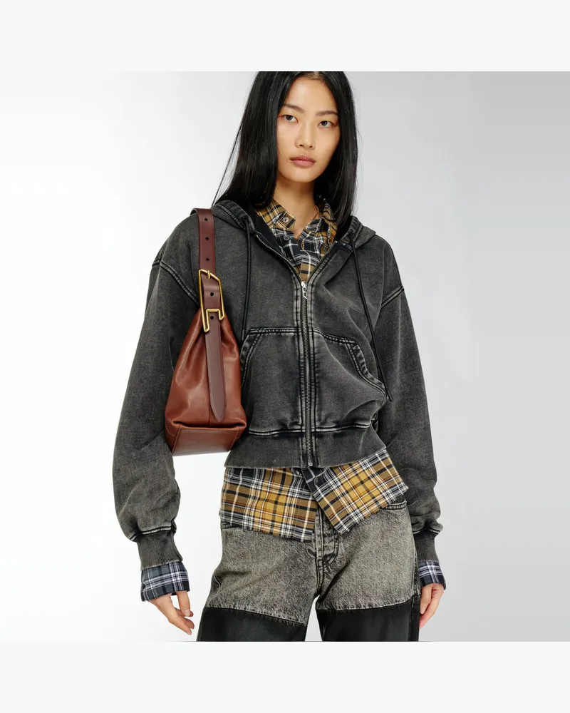 Diesel D-Line Schultertasche aus Leder - Schultertaschen - Damen - Braun Braun