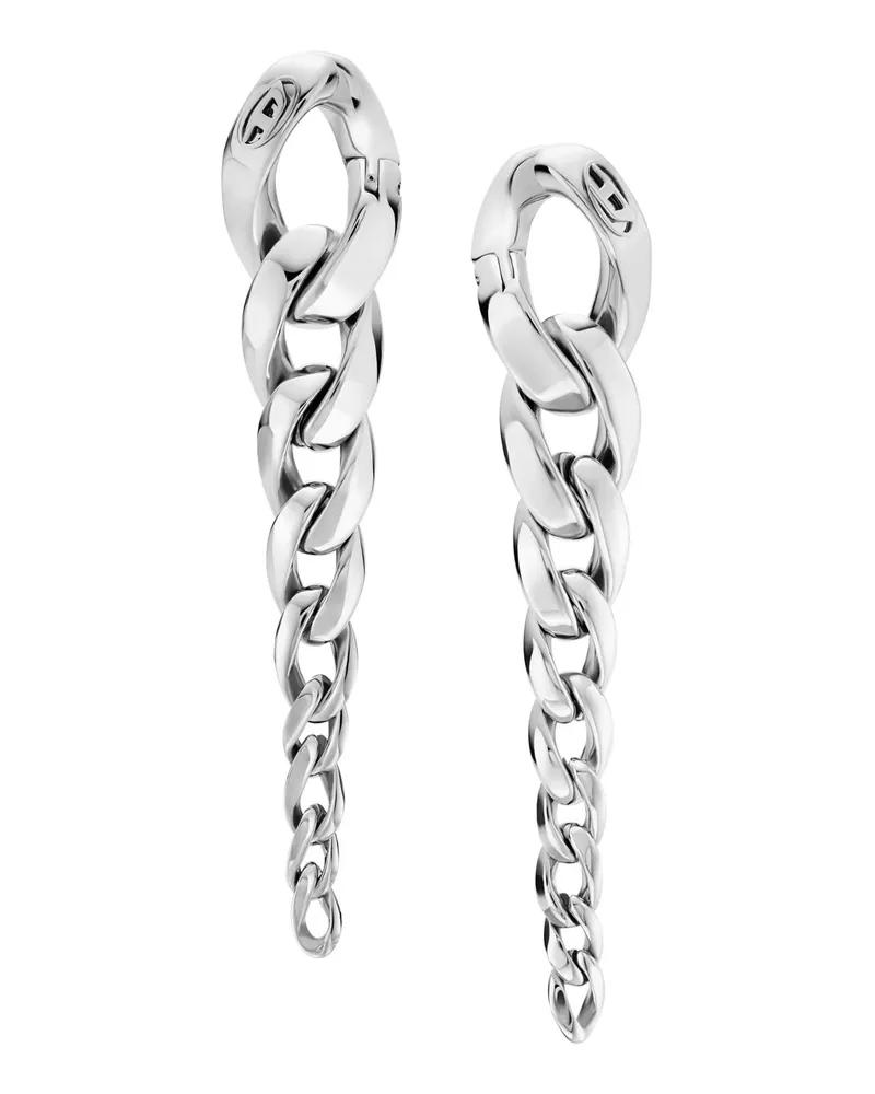 Diesel Hängeohrringe aus Edelstahl - Ohrringe - Unisex - Silber Silber