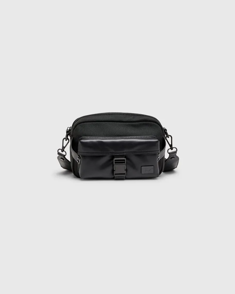 Diesel Multi-Pkts - Crossbody-Tasche aus Nylon mit Klappentasche - Schultertaschen - Unisex - Schwarz Schwarz