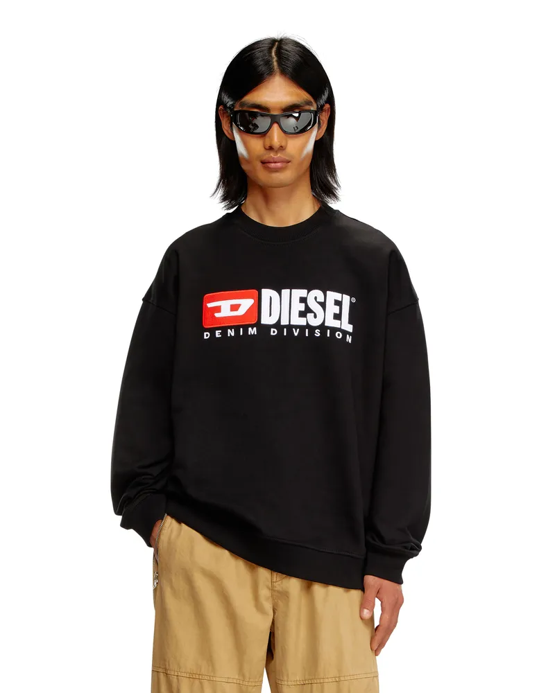 Diesel Sweatshirt mit Denim Division-Logo - Sweatshirts - Herren - Schwarz Schwarz
