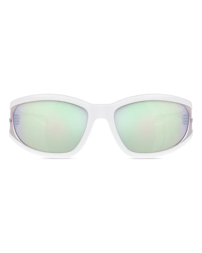 Diesel Sonnenbrille aus acetat mit rechteckigen gläsern - Sonnenbrille - Unisex - Weiss Weiss