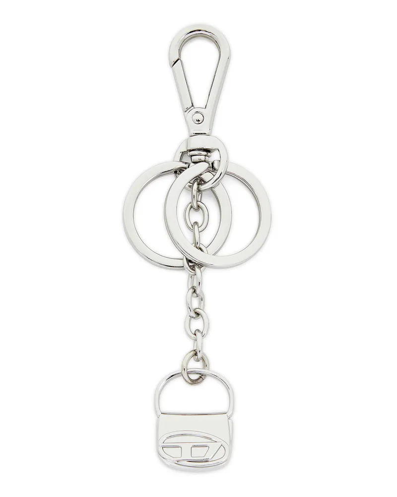 Diesel Schlüsselring aus Metall mit 1DR-Bag-Charm - Charms und Schlüsselanhänger - Damen - Silber Silber