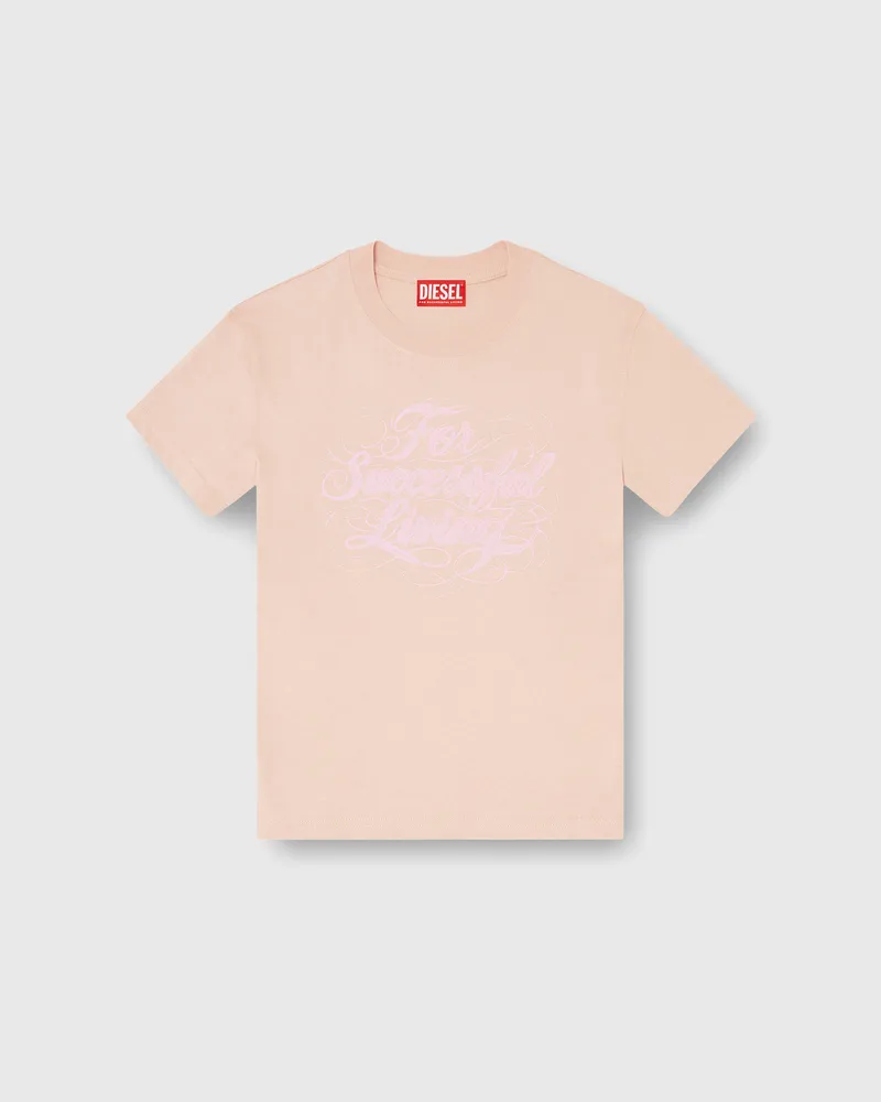 Diesel T-Shirt mit Logo-Print - T-Shirts - Damen - Rosa Rosa