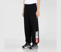 Baumwoll-Jogginghose mit Diesel-Aufnäher - Hosen - Herren - Schwarz