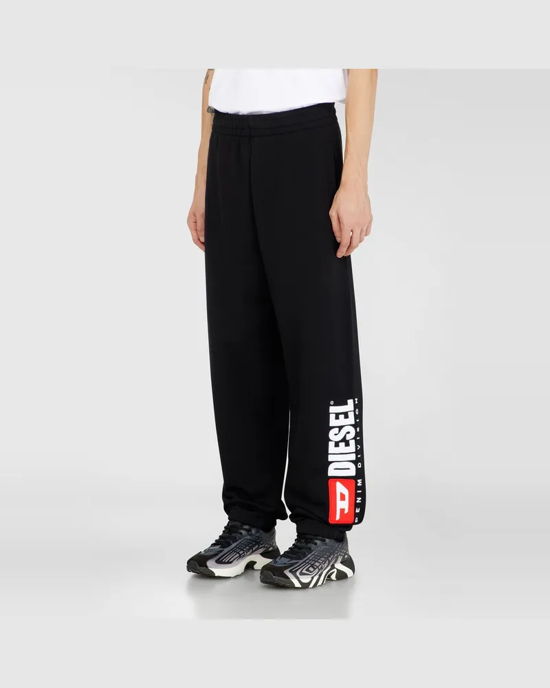 Diesel Baumwoll-Jogginghose mit Diesel-Aufnäher - Hosen - Herren - Schwarz Schwarz