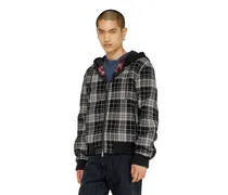 Karo - Karo-bomberjacke mit flanellmuster und teddyfutter - Winterjacken - Herren - Bunt