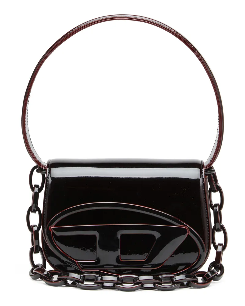 Diesel 1DR-Ikonische 1DR-Tasche aus flüssigem PU - Schultertaschen - Damen - Rot Rot