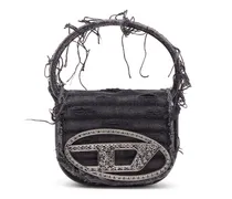 1DR XS-Ikonische Mini-Tasche aus Canvas und Leder - Schultertaschen - Damen - Schwarz