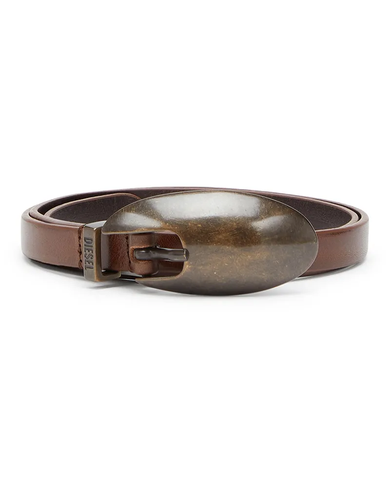 Diesel 1,5 cm schmaler Gürtel aus Leder - Gürtel - Damen - Braun Braun