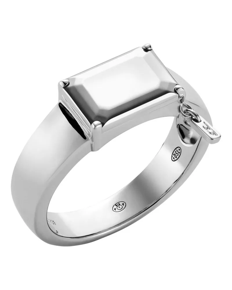 Diesel Sterlingsilber-Zentralfokus-Ring - Ringe - Unisex - Silber Silber