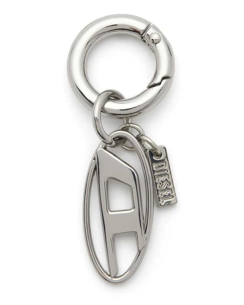 Diesel Metallschlüsselanhänger mit ovalem D-Anhänger - Charms und Schlüsselanhänger - Unisex - Silber Silber