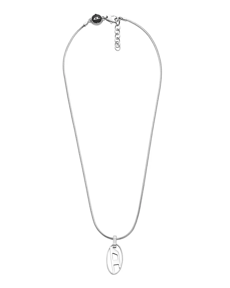 Diesel Edelstahlkette mit Anhänger - Halsketten - Unisex - Silber Silber