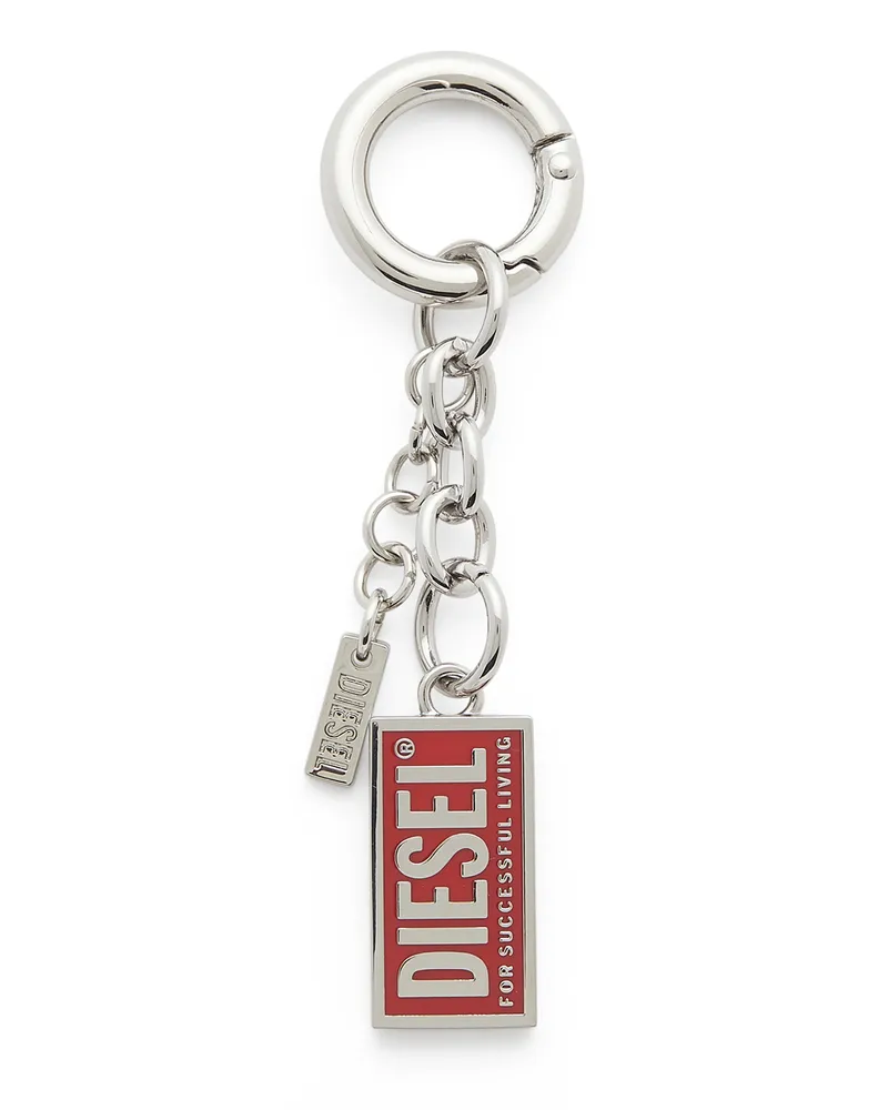 Diesel Metallschlüsselanhänger mit logo Biscotto Charm - Charms und Schlüsselanhänger - Damen - Silber Silber