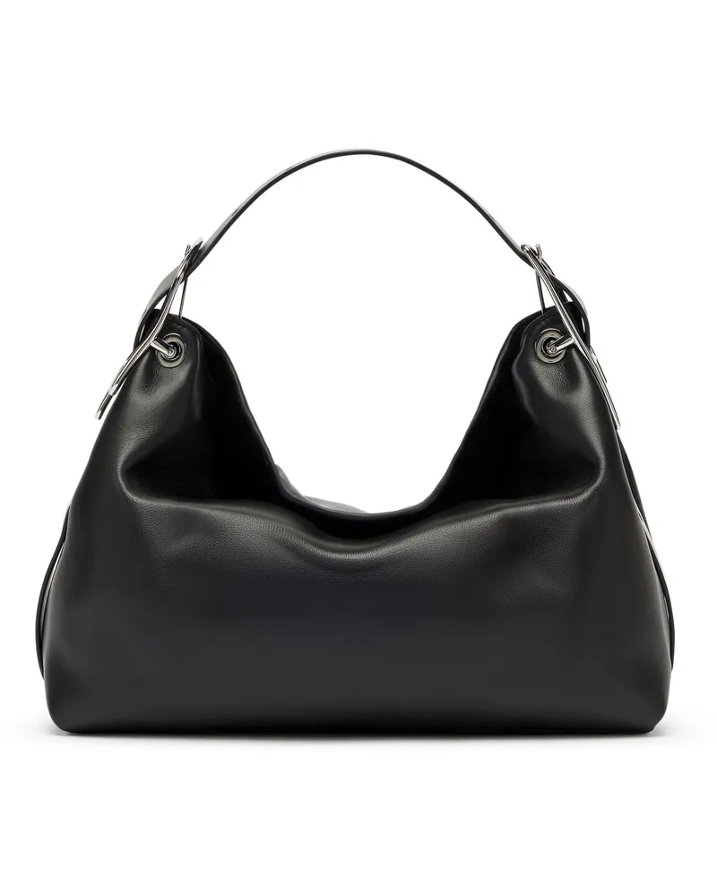Diesel D-Line-Leder-Schultertasche - Schultertaschen - Damen - Schwarz Schwarz