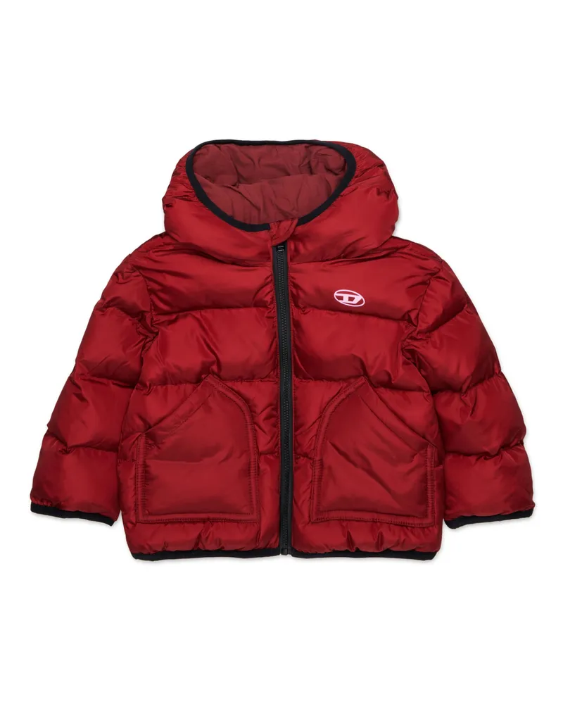 Diesel Steppjacke mit Oval D Logo - Jacken - Unisex - Rot Rot