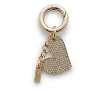 Metallherz-Anhänger mit Strasssteinen - Charms und Schlüsselanhänger - Damen - Gold