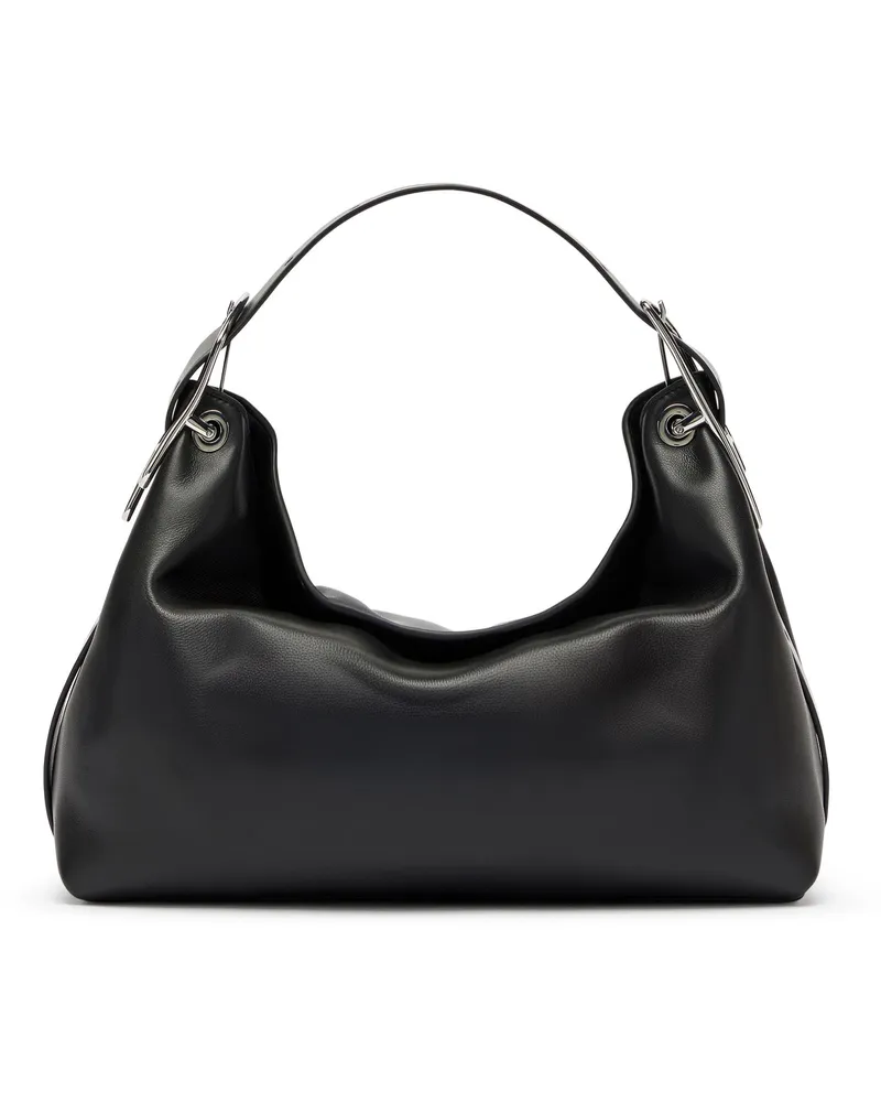 Diesel D-Line-Leder-Schultertasche - Schultertaschen - Damen - Schwarz Schwarz