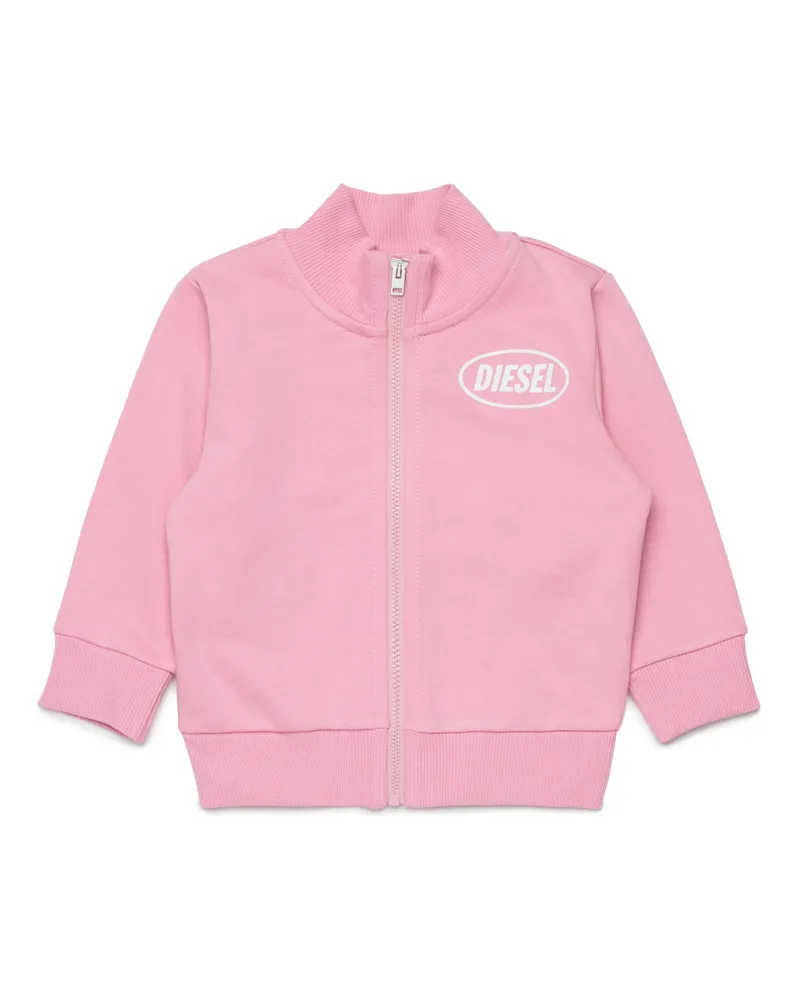 Diesel Sweatshirt aus Baumwolle mit Reißverschluss - Sweatshirts - Unisex - Rosa Rosa