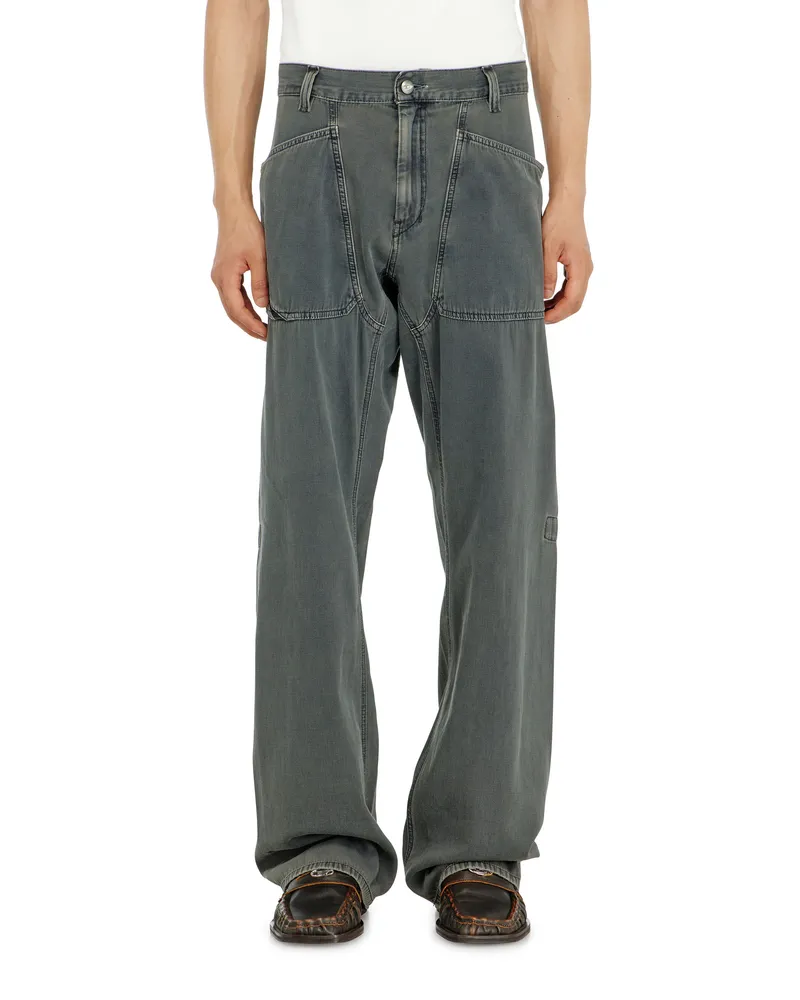 Diesel Relaxed Jeans Regular Waist D-Zeta, Farbig, Reißverschluss Grau