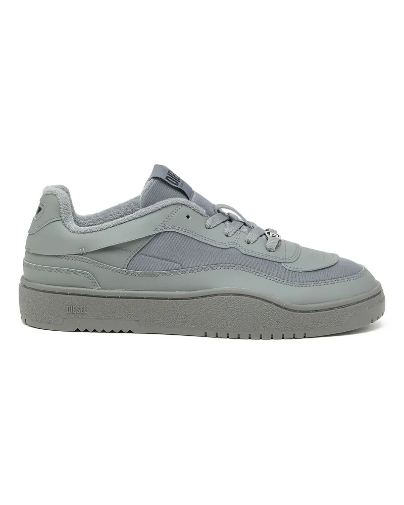 Diesel S-Oval Skate-Sneakers aus Leder mit Einsatz aus Stoff - Sneakers - Herren - Grau Grau