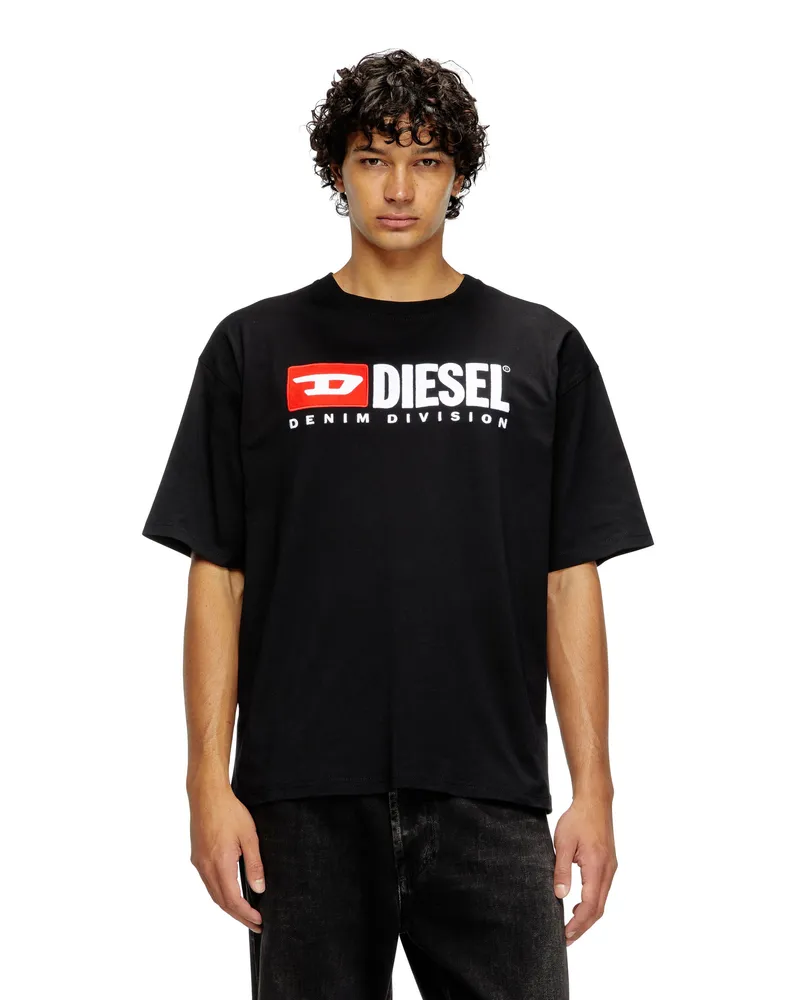 Diesel T-Shirt mit Diesel-Logo-Patch - T-Shirts - Herren - Schwarz Schwarz