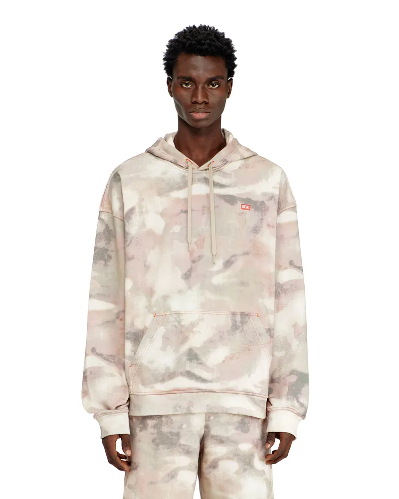 Diesel Kapuzenpullover aus Bio-Baumwolle mit Camouflagemuster - Sweatshirts - Herren - Beige Beige