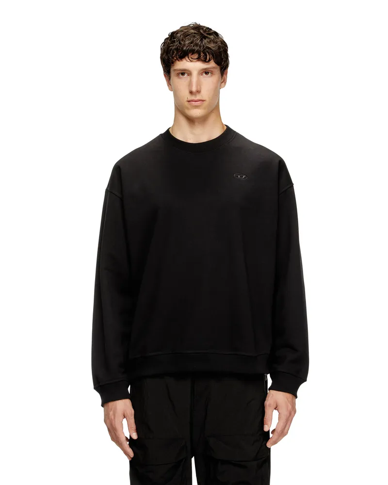 Diesel Sweatshirt mit Oval D-Logo - Sweatshirts - Herren - Schwarz Schwarz