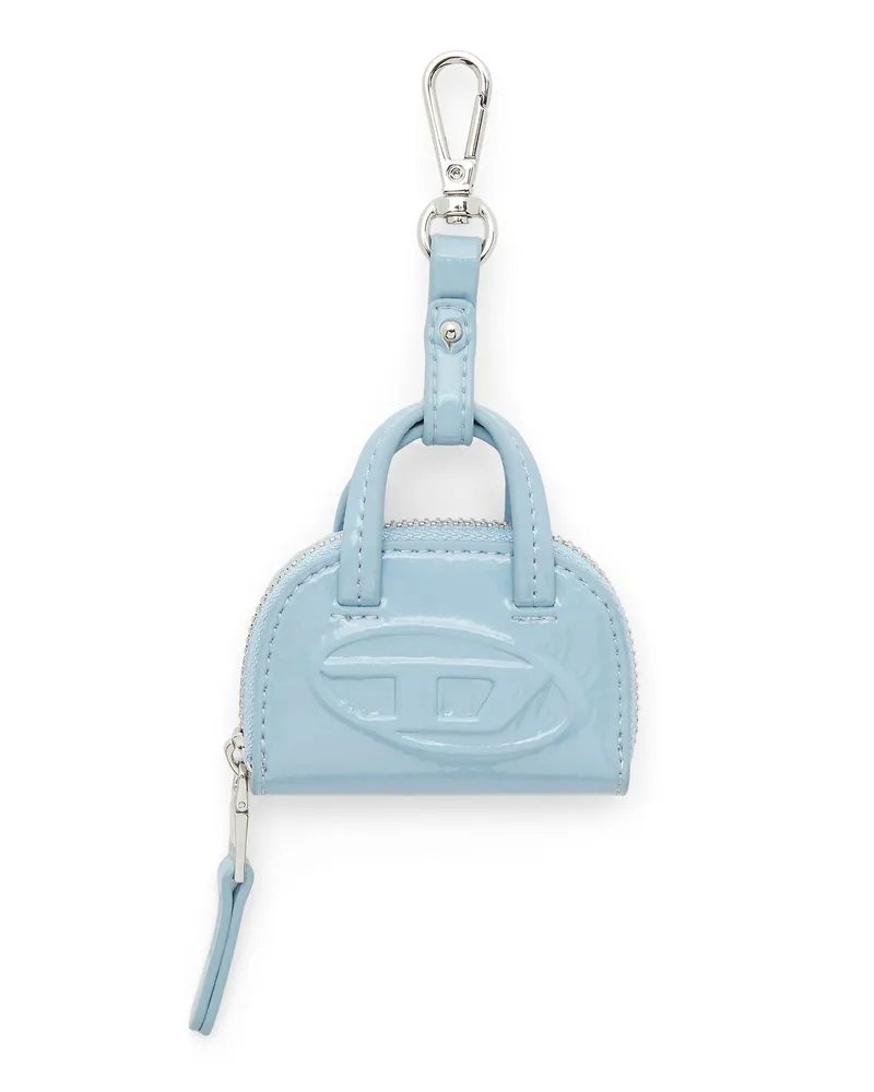 Diesel Taschenanhänger aus glänzendem, geknittertem Naplak - Charms und Schlüsselanhänger - Damen - Blau Blau