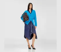 Midi-Hemdkleid aus Viskose mit Denim-Effekt - Kleider - Damen - Blau